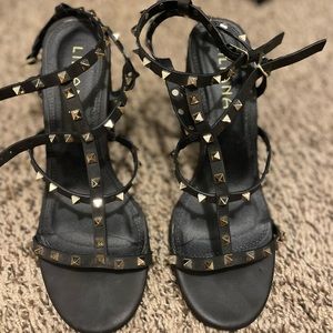 Fashion nova strap studded heels